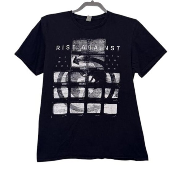 Gildan black Rise Against nowhere generation T-shirt size S - Picture 2 of 6